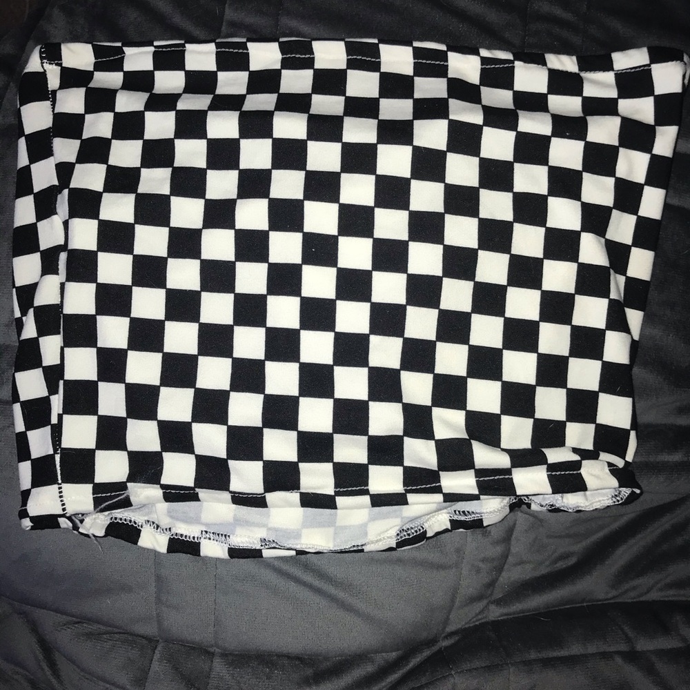 Checkered tube top
